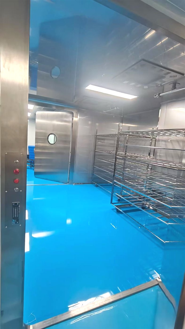枫古生物安全气密门,316L不锈钢+充气密封+观察窗+联锁,用于密闭实验区